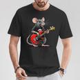 Rata Tocando Guitarra Eléctrica Guitarrista Rata Camiseta unisex Regalos divertidos