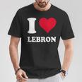 Red Heart I Love Lebron Tシャツ 面白い贈り物