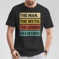 Retirement Retro Vintage Style The Legend Has Retired Men T-Shirt Unique Gifts Retirement Retro Vintage Style The Legend Has Retired Men T-Shirt Unique Gifts