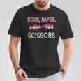 Rock Paper Tijeras Lesbianas Orgullo Bandera Lgbtq Es Camiseta unisex Regalos divertidos
