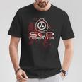 Scp、財団、血で 長袖tシャツ Tシャツ 面白い贈り物