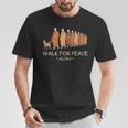 Walk For Peace Monks With Aloka Dog Tシャツ 面白い贈り物