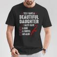 メンズ Yes I Have A Beautiful Daughters I Also Havearcastic Tシャツ 面白い贈り物