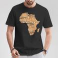 アフリカの平等パターン メラニン 肌色 アフリカ地図 Tシャツ 面白い贈り物