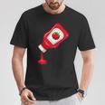 ケチャップをのせて面白いケチャップラバー Tシャツ 面白い贈り物