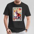 コーギー 面白いtシャツ 犬 タロット カード かわいい メンズ 子供 おもしろ 服 グッズ ネタ わんこ Tシャツ 面白い贈り物