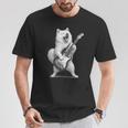 サモエド ギターを弾く ロックミュージック 犬好き Tシャツ 面白い贈り物