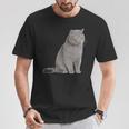 ブリティッシュショートヘアの猫 長袖tシャツ Tシャツ 面白い贈り物