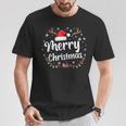 メリークリスマスライト サンタハット クリスマス ファミリー 男性 女性 キッズ Tシャツ 面白い贈り物