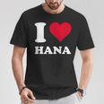 レッドハート I Love Hana Tシャツ 面白い贈り物