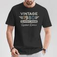 ヴィンテージ1980限定版 46歳の誕生日 Tシャツ 面白い贈り物
