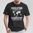 地理教師 地理学者 世界地図 学習史 Tシャツ 面白い贈り物