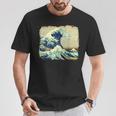 大波 北斎 名画 レトロ Tシャツ 面白い贈り物