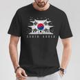 愛国的な韓国国旗ジャージーtシャツ 韓国製 Tシャツ 面白い贈り物