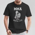 犬のmmaファイター フリーファイティングピットブル Tシャツ 面白い贈り物
