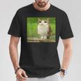 猫 フクロウ 面白い 呪われた Hello Bro Brainrot Meowl Hiro Meme Tシャツ 面白い贈り物
