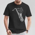 猫とサックス サクソフォン奏者 猫の飼い主 サックス Tシャツ 面白い贈り物