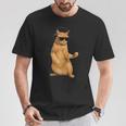 猫エアギター Tシャツ 面白い贈り物