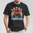 結婚15周年記念 15年目の結婚記念日 結婚15年目 Level 15 Complete Tシャツ 面白い贈り物