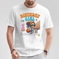 1歳の誕生日 バスケットボール 1歳 女の子 バスケットボール フープ ダンキング Tシャツ 面白い贈り物