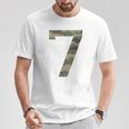 7 ジャージ ユニフォーム バーシティ スポーツ 迷彩 カモフラージュ 7Th Tシャツ 面白い贈り物