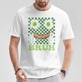 Bruh Green Face Eggs And Bacon Ham 朝食 聖パトリックズ Tシャツ 面白い贈り物