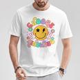 Cute Choose Kindness Groovy Smile Face Inspirational Be Kind T-Shirt Unique Gifts