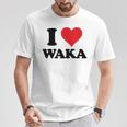 I Heart Waka ファーストネーム I Love パーソナライズ Tシャツ 面白い贈り物