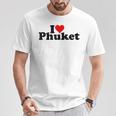 I Love Heart Phuket Thitand Tシャツ 面白い贈り物