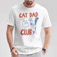 Sul Retro Cat Dad Club Life Is Better With Cats Festa Del Papà Maglietta Regalos divertidos