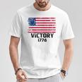 Victory 1776 愛国的 ベッツィー・ロス アメリカ国旗 星13個 Tシャツ 面白い贈り物