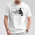 【バックプリント・背中側】ザ・ホース・フェイス The Horse Face 午年 馬 2026 パロディ 長袖tシャツ Tシャツ 面白い贈り物