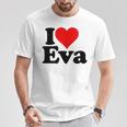 アイ・ラブ・ハート・エヴァ Tシャツ 面白い贈り物