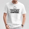オーストラリアのルールフットボールはコーヒーから始まる Tシャツ 面白い贈り物