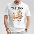 タリン エストニア 中世 旧市街 ヴィンテージ レトロ エストニア Tシャツ 面白い贈り物