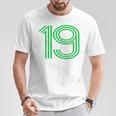 ナンバー19シャツ レトロユニフォーム ヨーロッパスタイル バックプリントジャージ Tシャツ 面白い贈り物