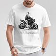 バイク オリジナル作品 タトゥーバイカーv650-Twin Cafe Tシャツ 面白い贈り物