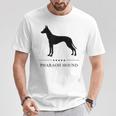 ファラオハウンド ブラック シルエット Tシャツ 面白い贈り物