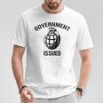 政府発行手榴弾シャツ Tシャツ 面白い贈り物