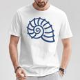 海のユーモア シンプルでミニマルな貝殻 貝殻 Tシャツ 面白い贈り物