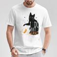 私は何をしたい黒猫カップ面白いグラフィック猫愛好家 Tシャツ 面白い贈り物