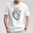 解剖学的に正しい人間の心臓tem Aorta Cardio Tシャツ 面白い贈り物