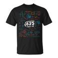 25 Años De Edad Hombres Es 25 Regalo De Cumpleaños Cuadrado Raíz De 625 Camiseta unisex