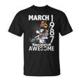39Th Birthday Legends March 1987Intage 39 Years Old Tシャツ