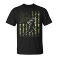 American Football Player Camo US Flag Men Boy Kids T-Shirt