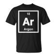 Argon Ar 元素周期表 サイエンスギフト Tシャツ