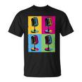 Arte Pop Micrófono Amantes Y Artistas De La Música Camiseta unisex