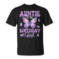 Auntie Of The Birthday Girl Butterfly Family Matching T-Shirt
