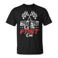 Big Sis Of The Fast One First Birthday Racing Car Family T-Shirt