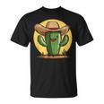 Cactus Cool Avec Chapeau De Cowboy Brille Dans Les Tenues T-Shirt